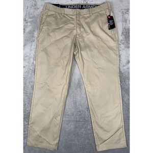 Under Armour Match Play Straight Fit Golf Pants - Men's 42x32 ~ $85.00 Khaki NWT